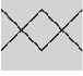 A pattern piece with two diamonds and diagonal lines