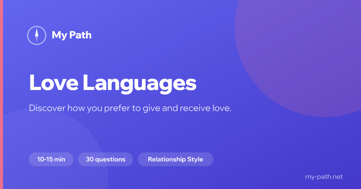 Free Love Languages Test · My Path